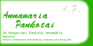annamaria pankotai business card